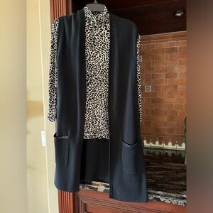 Chico’s vest with cowl neck shirt